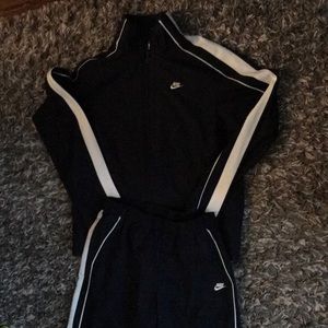 Navy and white warm up